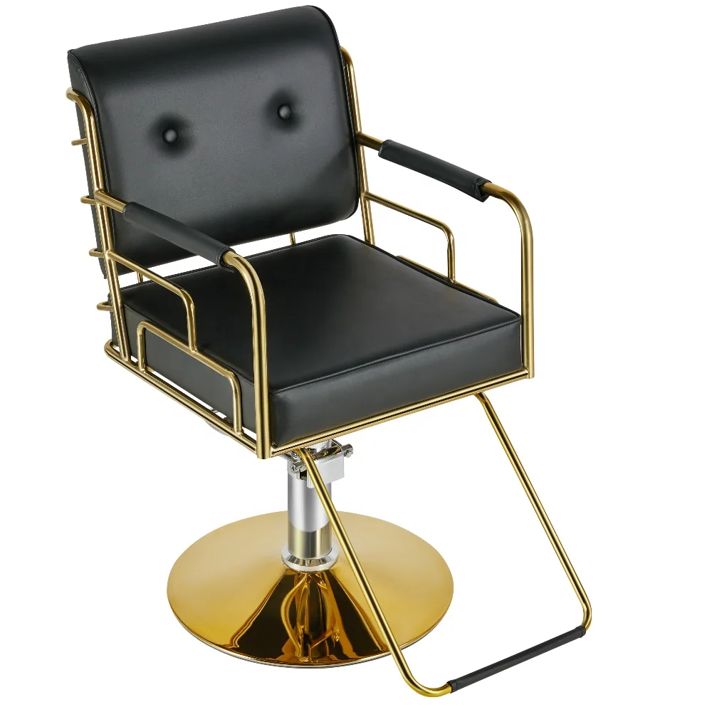 Barber Chair Beauty Salon Equipment Gold  Hair Salon Furniture for Barber Shop Styling Chairs for Make up Store
