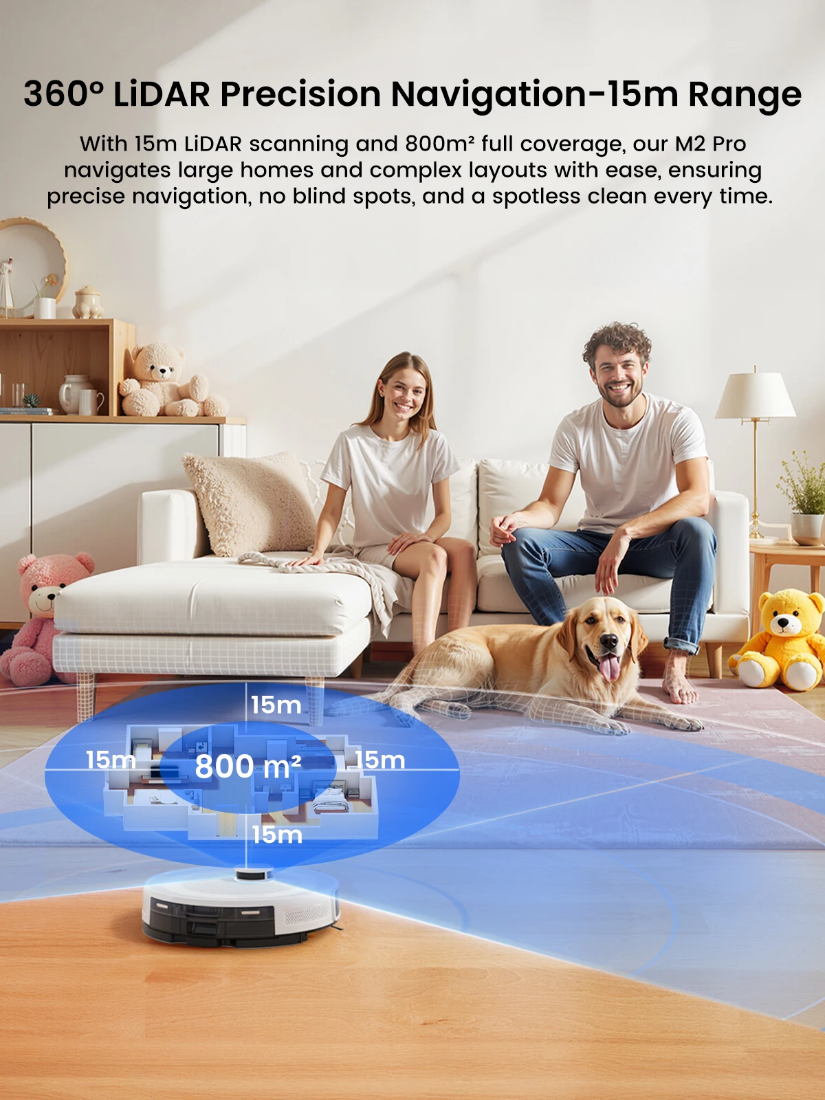 Lefant Robot Vacuum with Mop,Self-Emptying, 6000Pa , DTOF Laser Navigation, PSD Obstacle Avoidance, Wi-fi/Alexa Control