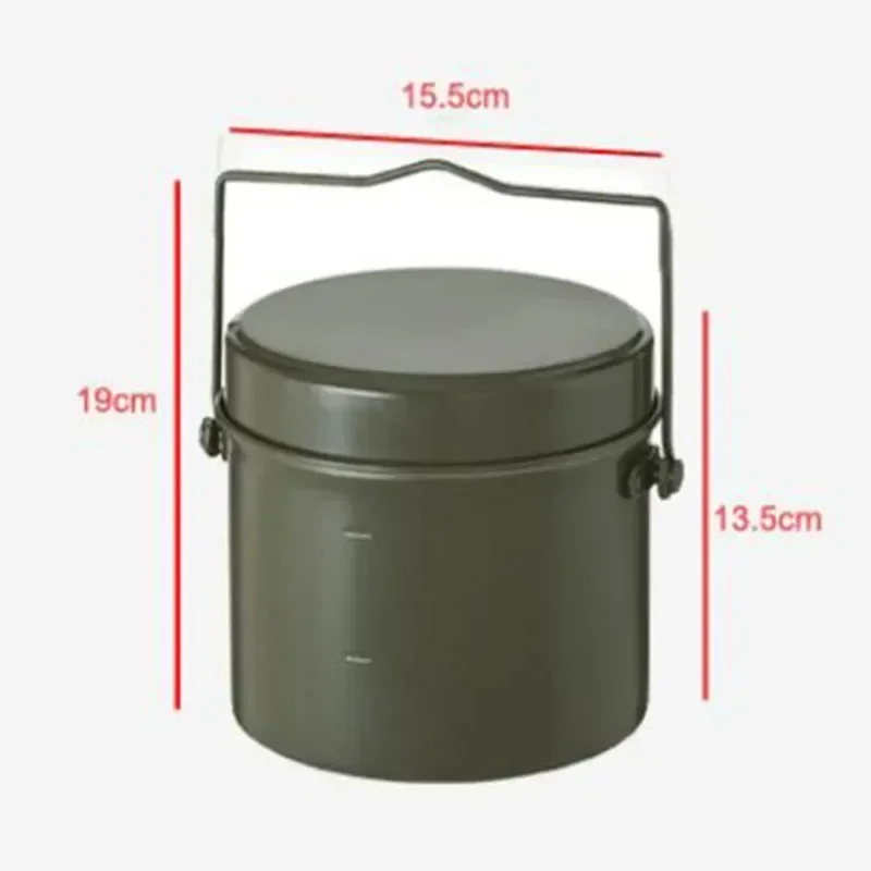 Multifunctional Mess Tin Cookware Bento Box Lunch Container for Camping Picnic Outdoor Fishing Backpacking Lunch Box Metal Pot