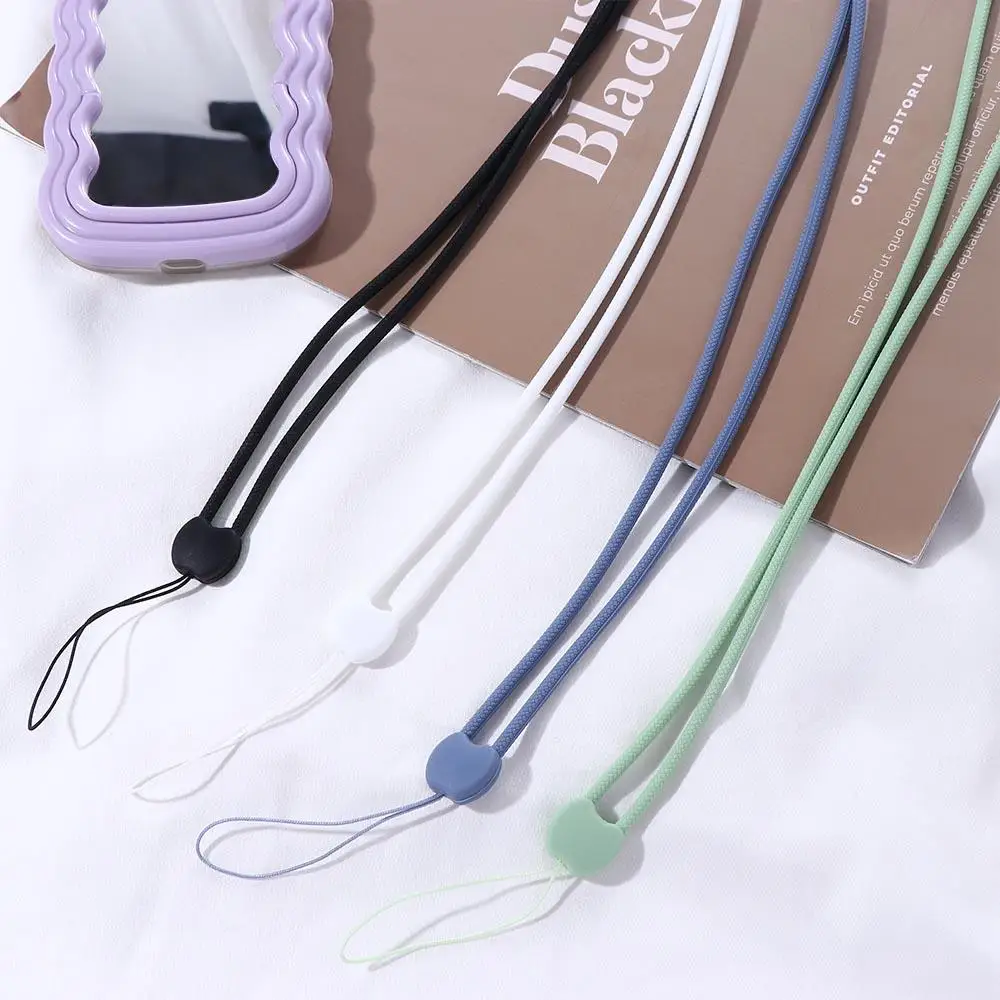 Color Working Card Keychain Silicone Anti Losing Rope Phone Necklace Strap Phone Lanyard Phone Hanging Rope Mobile Phone Straps