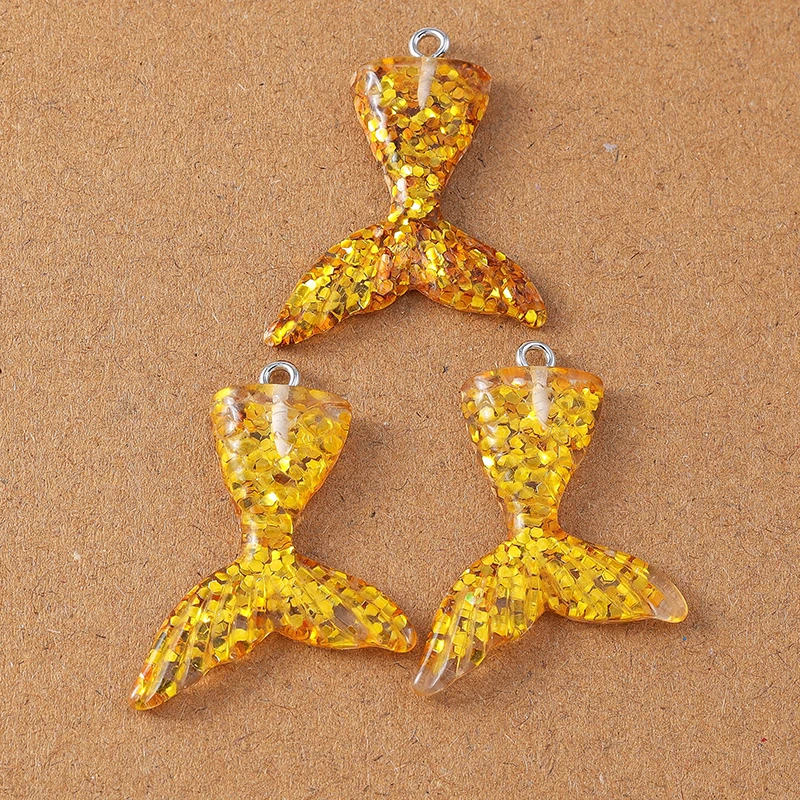 10pcs Pretty Sequin Mermaid Tail Charms Pendants for Jewelry Making Necklace Earrings DIY Women Girls Jewelry Gifts Findings view 6