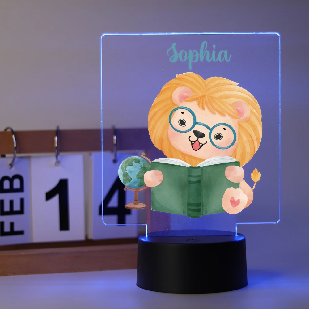 

Personalized Custom Lion Funny 3D Led Bedside Lamp For Children Bedroom Decor Birthday Gift 3D Lamp