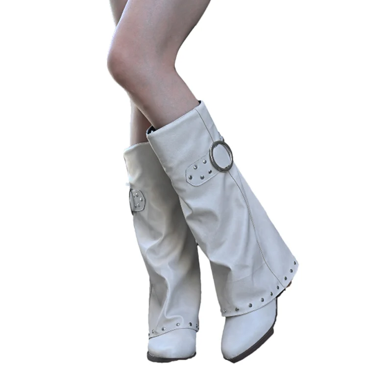 مصمم حذاء برقبة للركبة حذاء نسائي بكعب عالٍ أحذية الشتاء أحذية طويلة 2025 مثير مكتنزة أحذية من الجلد تشيلسي الأحذية Mujer الثلوج بوتاس #6