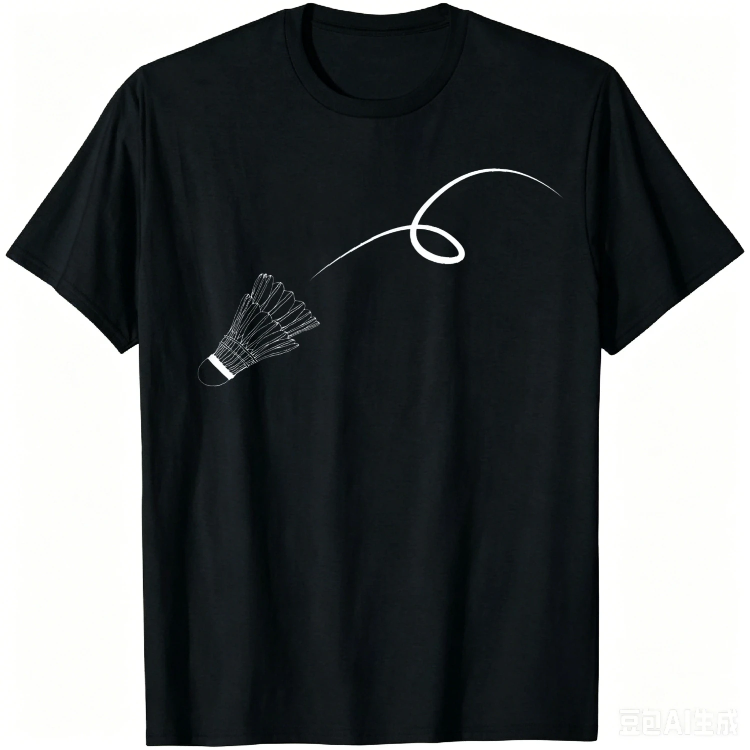 Flying Shuttlecock Fun Badminton Sports Player Graphic T-Shirt Cotton Women Mens Clothing Tops Graphic T Shirts Camiseta