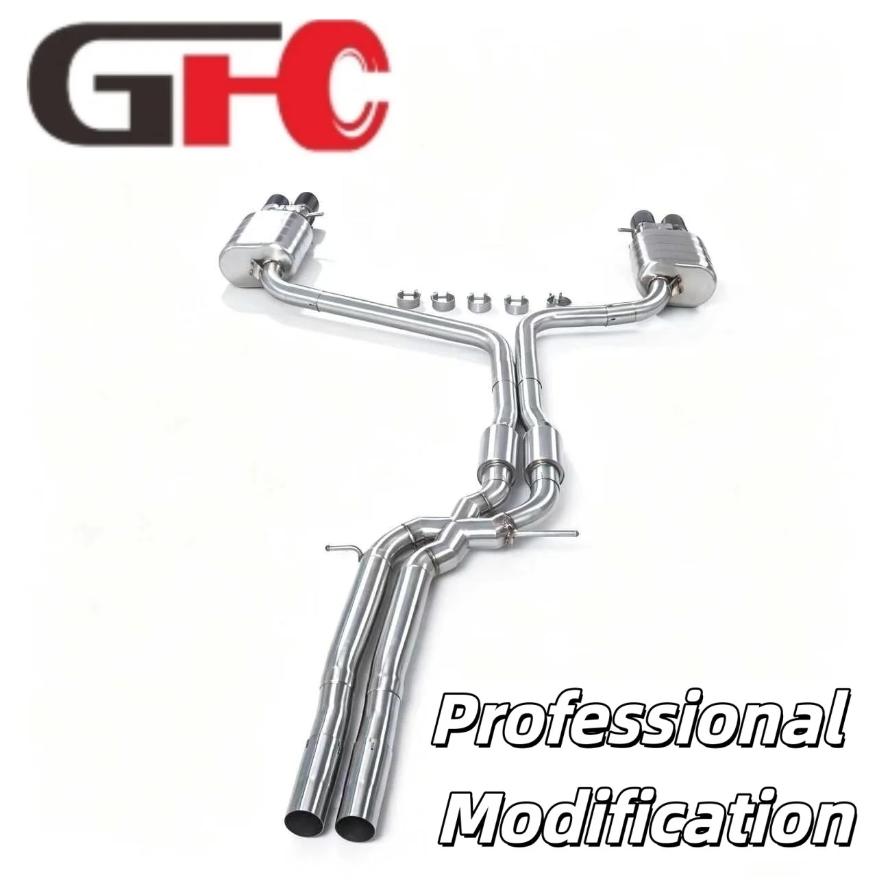 

Suitable for the 2013 Audi S6 C7 4.0T with 304 Stainless Steel Catback Valvetronic Exhaust System Muffler