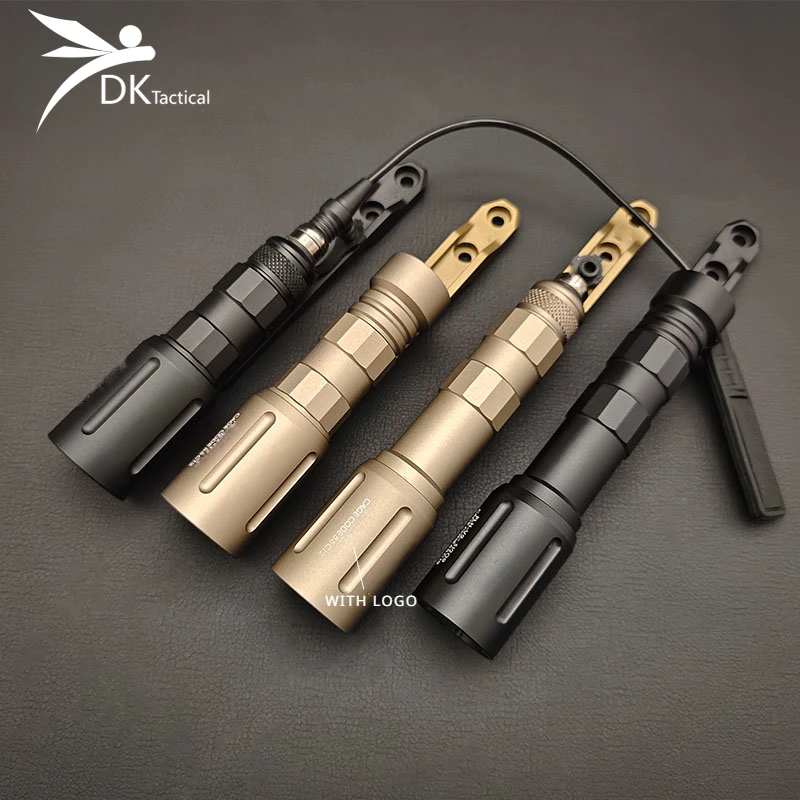 

Tactical Airsoft Metal Scout light V2 Flashlight with UN Pressure Switch Scout Hunting Light Fit KeyMod MLOK Rail Weapon torch