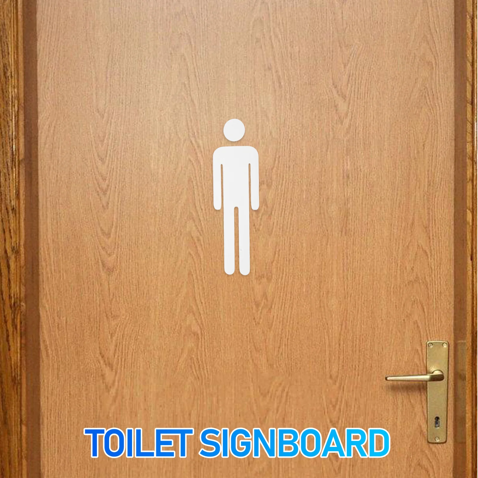 

6Pairs Unisex Bathroom Restroom Sign Acrylic 20Cm Men Women Toilet Self Adhesive Door Washroom Identification Plate Business