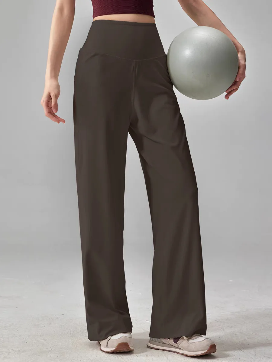 Pantalones de Yoga de Cintura Alta para Mujer, Pantalones Deportivos de Pierna Recta para Entrenamiento, Pilates, Running, Fitness, Oulake