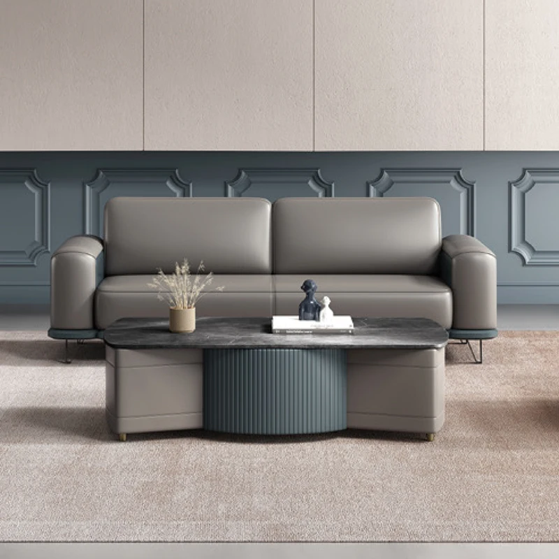 

# Leather Office Sofa Set For Home Hospital Business Reception Durable Metal Base Hotel Furniture