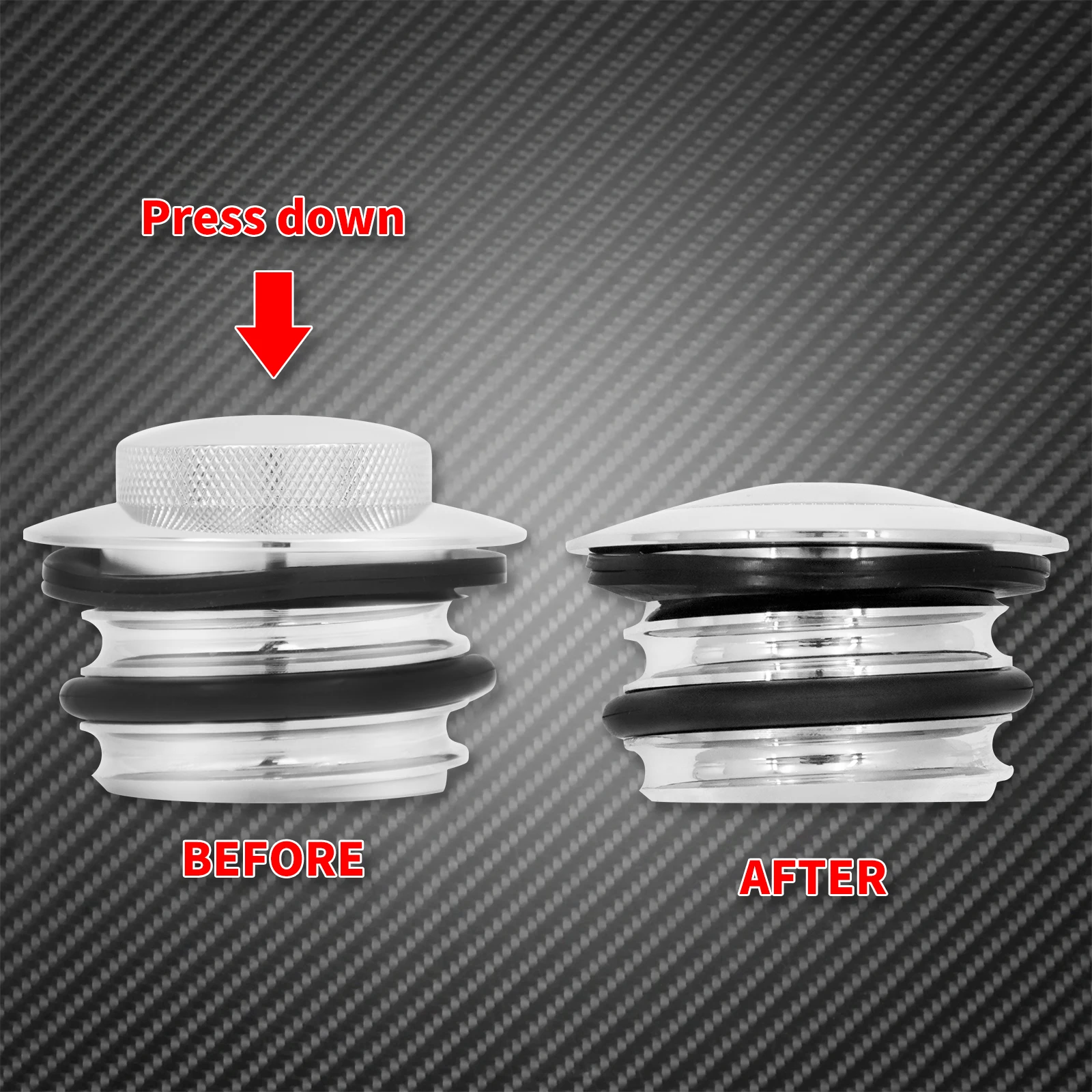 Motorcycle Pop Up Gas Cap Fuel Oil Tank Cover Black/Chrome For Harley Touring Road King FLHR Softail Dyna Sportster XL 1200 883