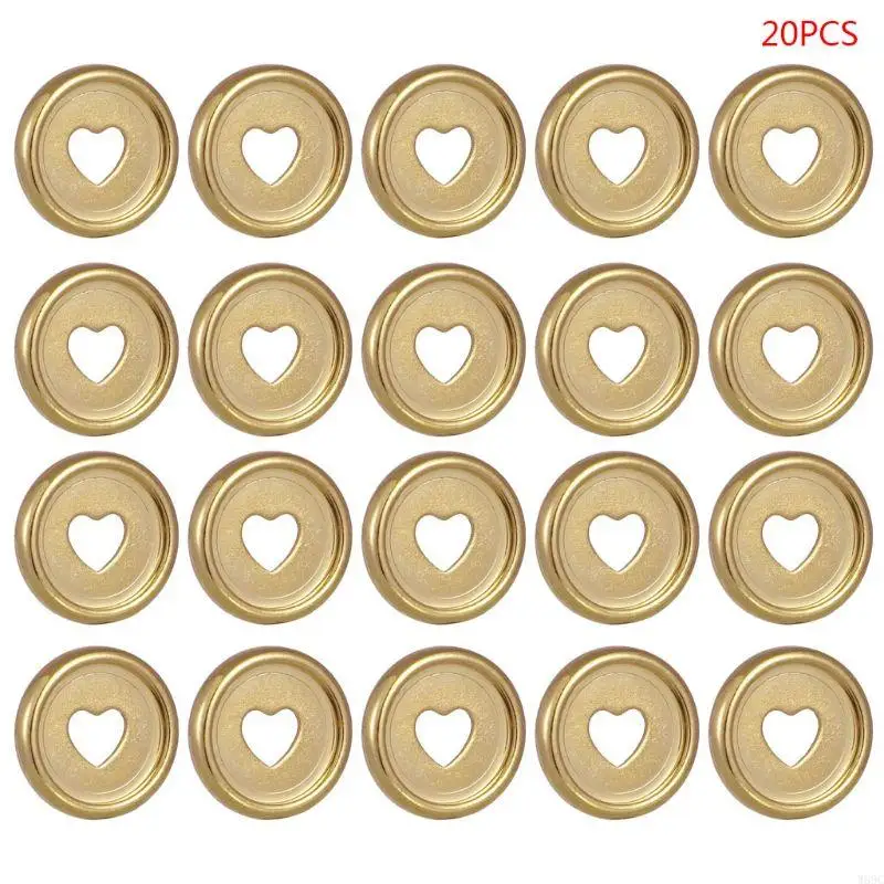 W89c 20pcs 35mm Heart Binder Rings Mushroom Hole Leaf Leaf Notebook Notepad Binding Discist Discl