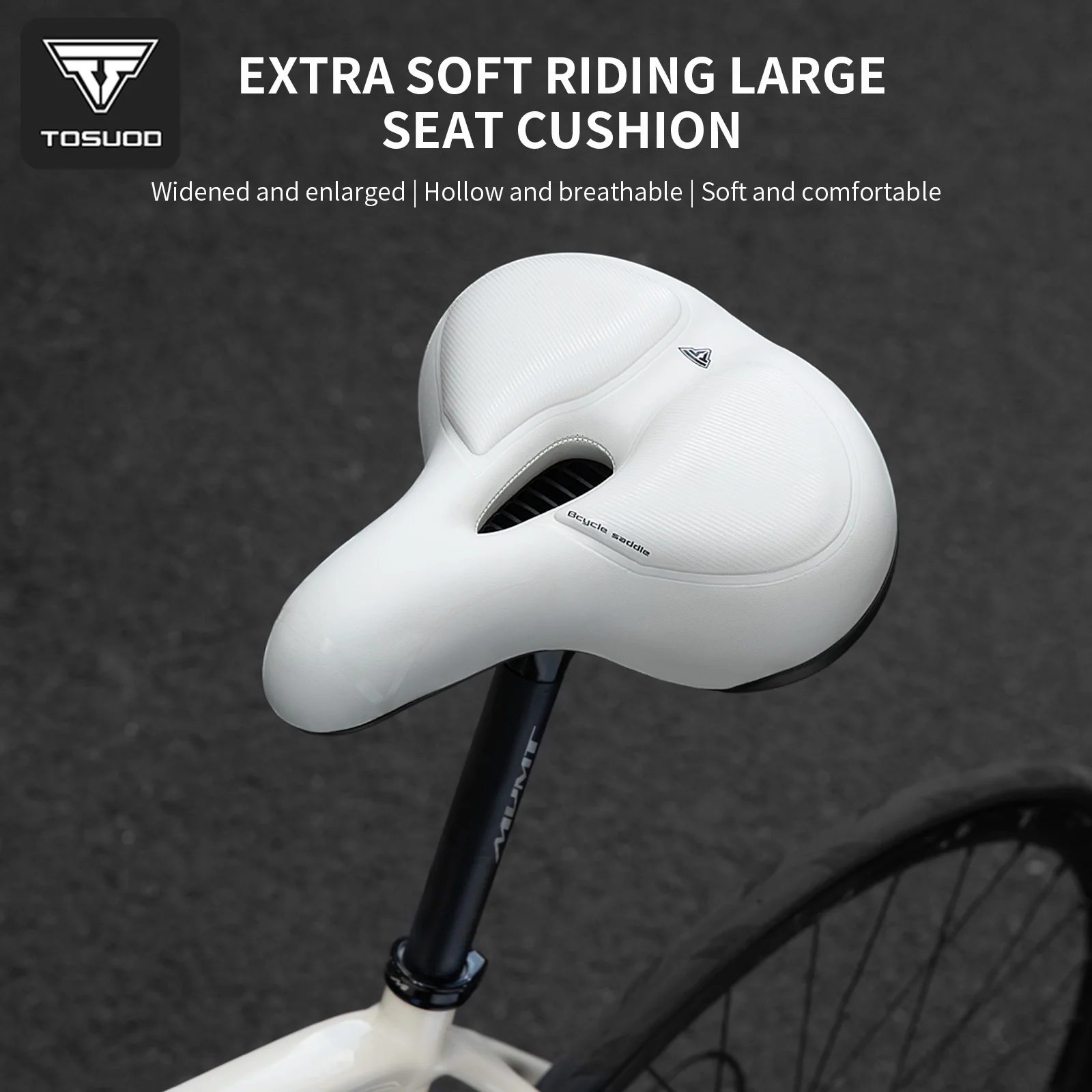 

TOSUOD Bicycle Seat Waterpoor Breathable Soft And Comfortable Cycling Saddle For MTB Road Bike Free Installation Tools Included