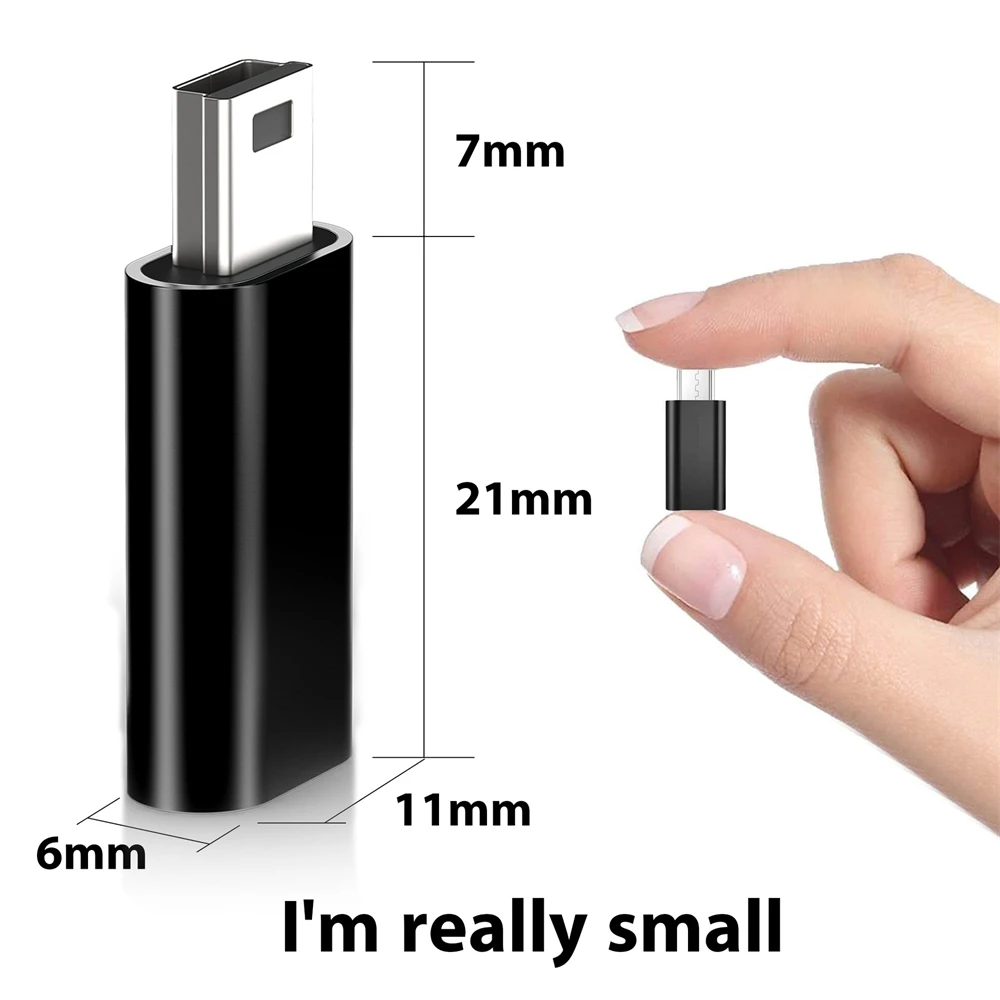Adattatore USB creativo da Mini femmina da tipo C a maschio adattatore dati di trasferimento ricaricabile portatile per fotocamere MP3 telefoni cellulari più vecchi