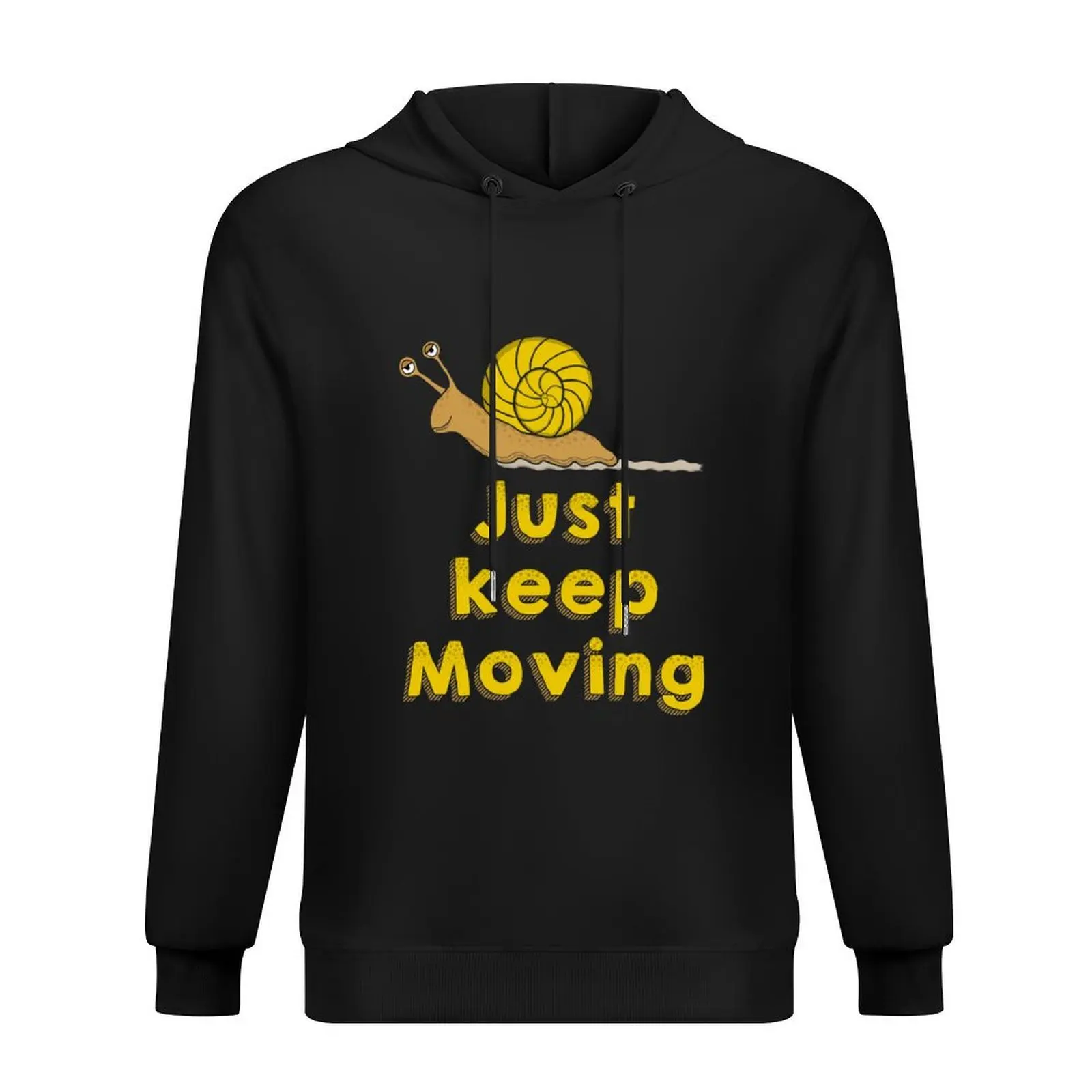 

Just Keep Moving - Cute And Funny Snail Hoodie men wear mens clothes men clothing men's sweat-shirt set japanese hoodie