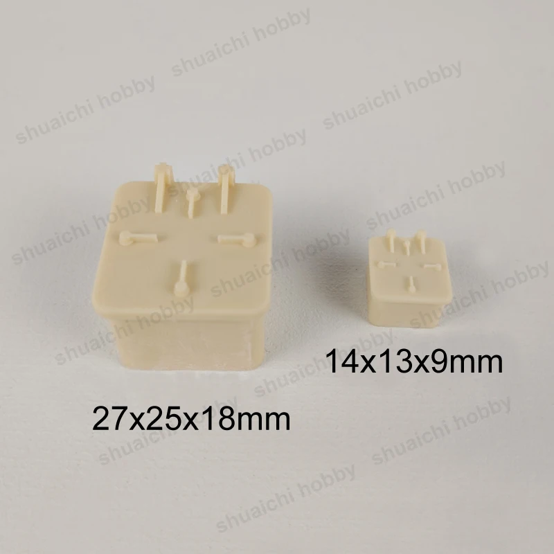 5PCS Resin Square Hatch Cover Model 14x13x9mm/27x25x18mm Micro Hatchway Hood Cap DIY Decorative Parts for Simulation Ship Boat