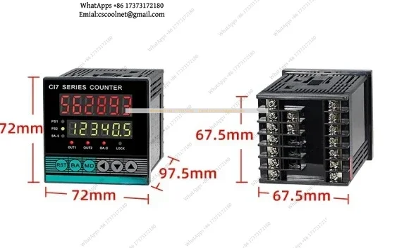Digital 6-Bit Counter Meter CI7-RC60 RC68 CI4 CI8-RC80 Length Batch Tally Display