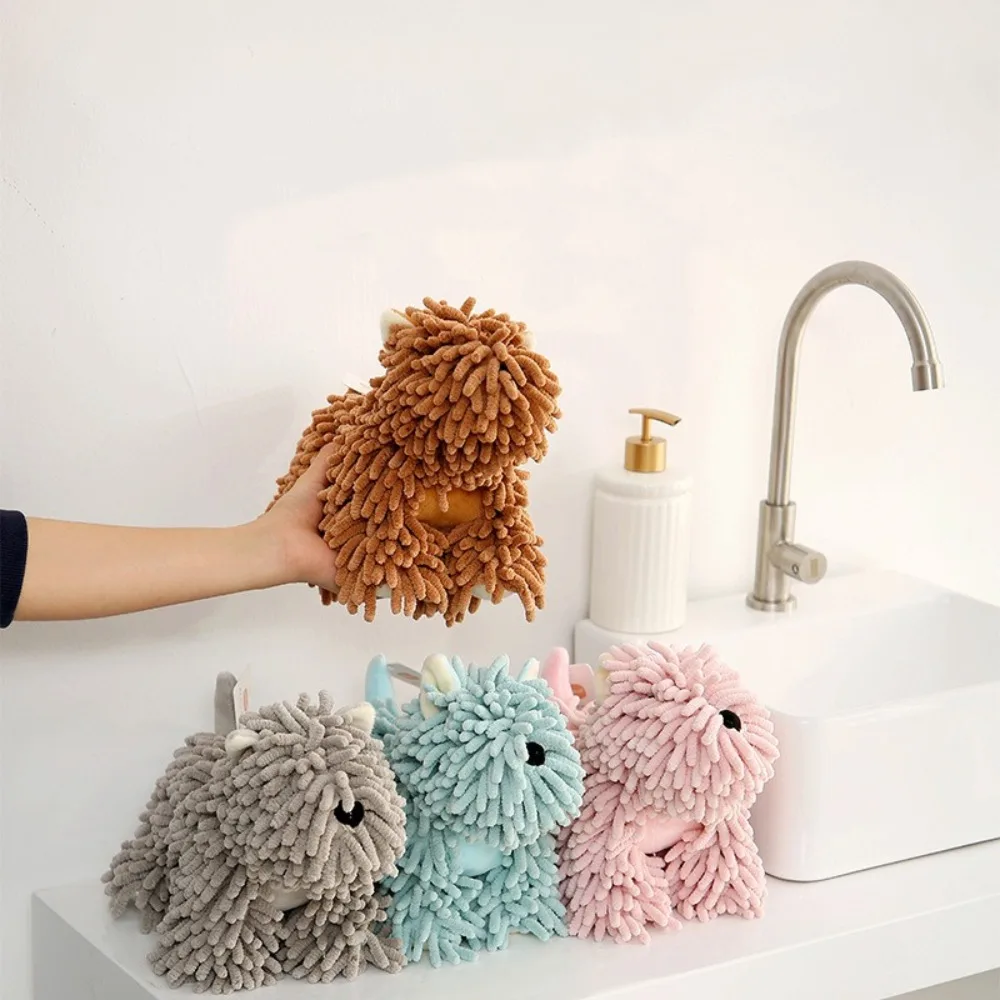 

Cartoon Chenille Hand-Wiping Doll Multifunctional Super Absorbent Hand-Wiping Towel Thickened Animal Shape Plush Toy Bathroom