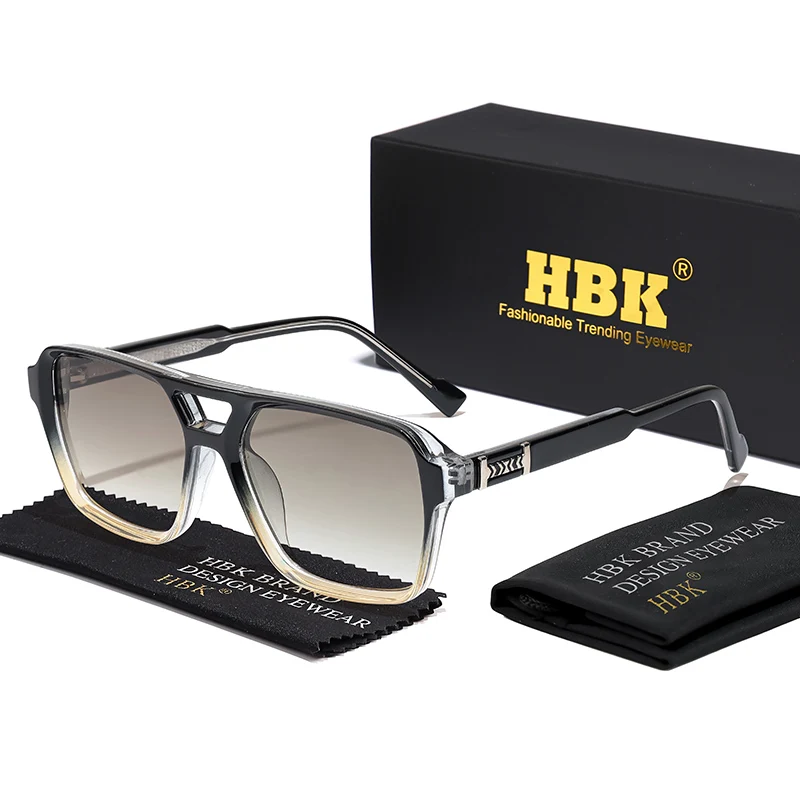 

HBK Double Beam DesignGlasses Big Square CP+PCFrame Style Vintage RetroDecoration Eyeglasses For Gifts Photo PropsGlasses