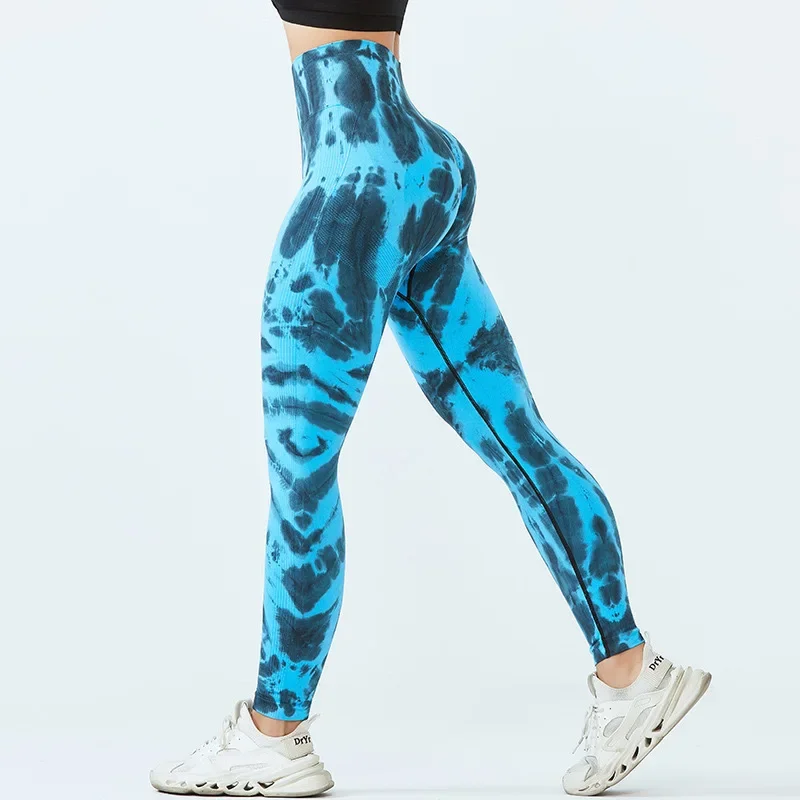 High Waist Tie Dye Leggings Women Seamless Leggings Gym Workout Fashion High Elastic Butt Lift Yoga Slim Tights Fitness Pants