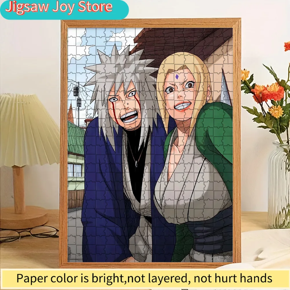 

Anime Naruto Jiraiya & Tsunade Funny Village Scene Paper Puzzle, Premium High Definition Vivid Print, Smooth Burr-Free Interlock