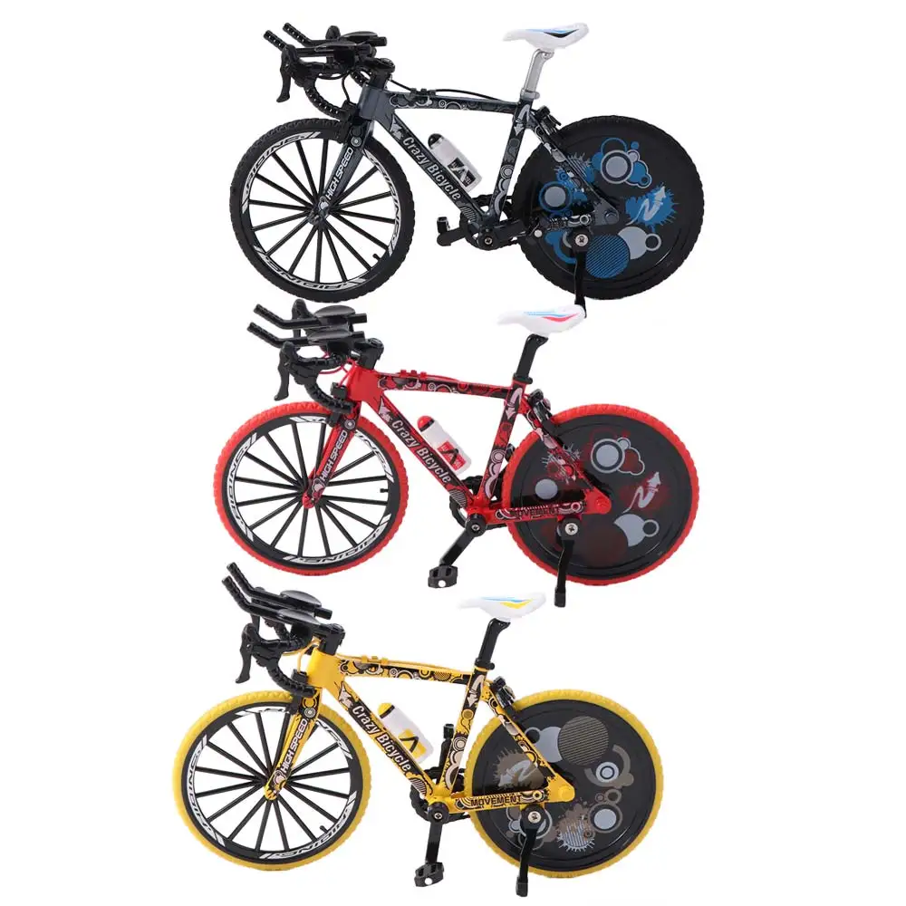 Birthday Gift 1:8 Scale Bicycle Model Road Mountain TT Racing Finger Mini Bike Diecast Alloy Metal Simulation Bike Collection