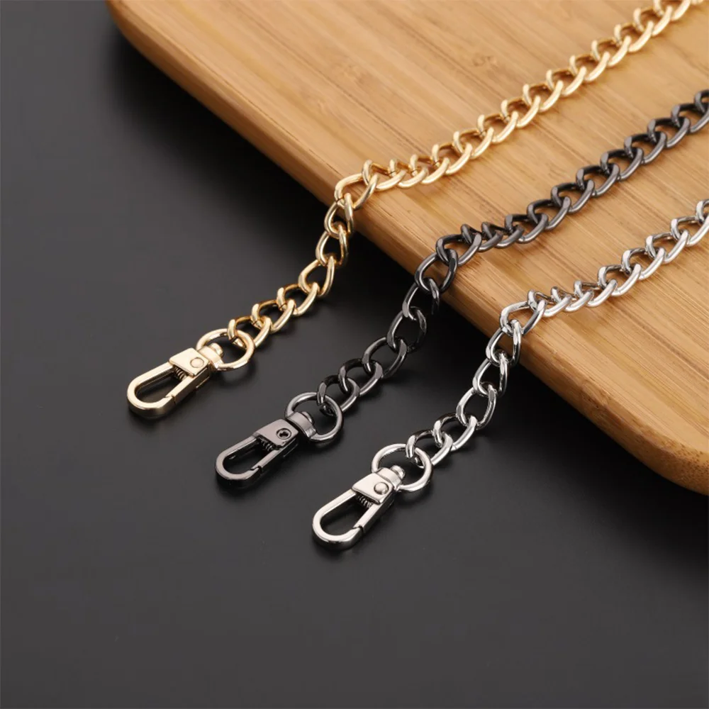 

40-120cm Handbag Metal Chains Shoulder Bag Strap DIY Purse Chain Gold Silver Bronze Black Handles Bag Accessories Chain