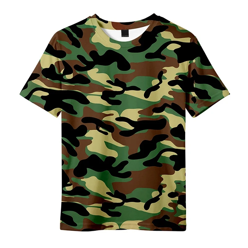 Kids Camouflage 3D Print Short Sleeve T-shirts Boys Girls Tops Military Training Boy T-shirt Children\'s Clothing Baby T shirts