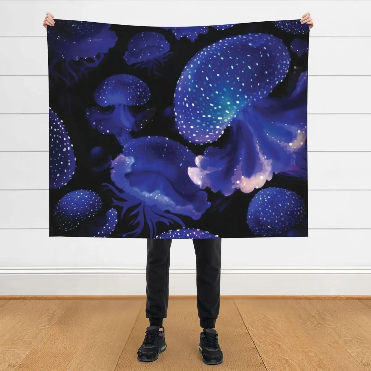 

Blacklight Jellyfish Throw Blanket Kid'S Thin Thermals For Travel Blankets