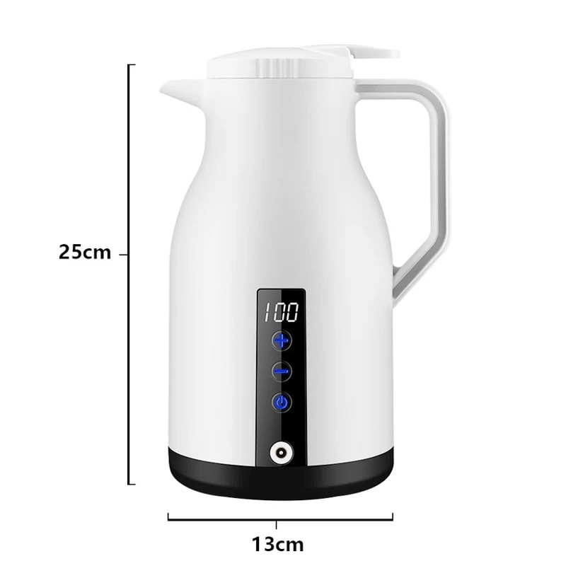 1000ml Led Digital Display 12v 24v Car Electric Kettle Household 220v Thermal Insulation Electric Kettle 304 Stainless Steel