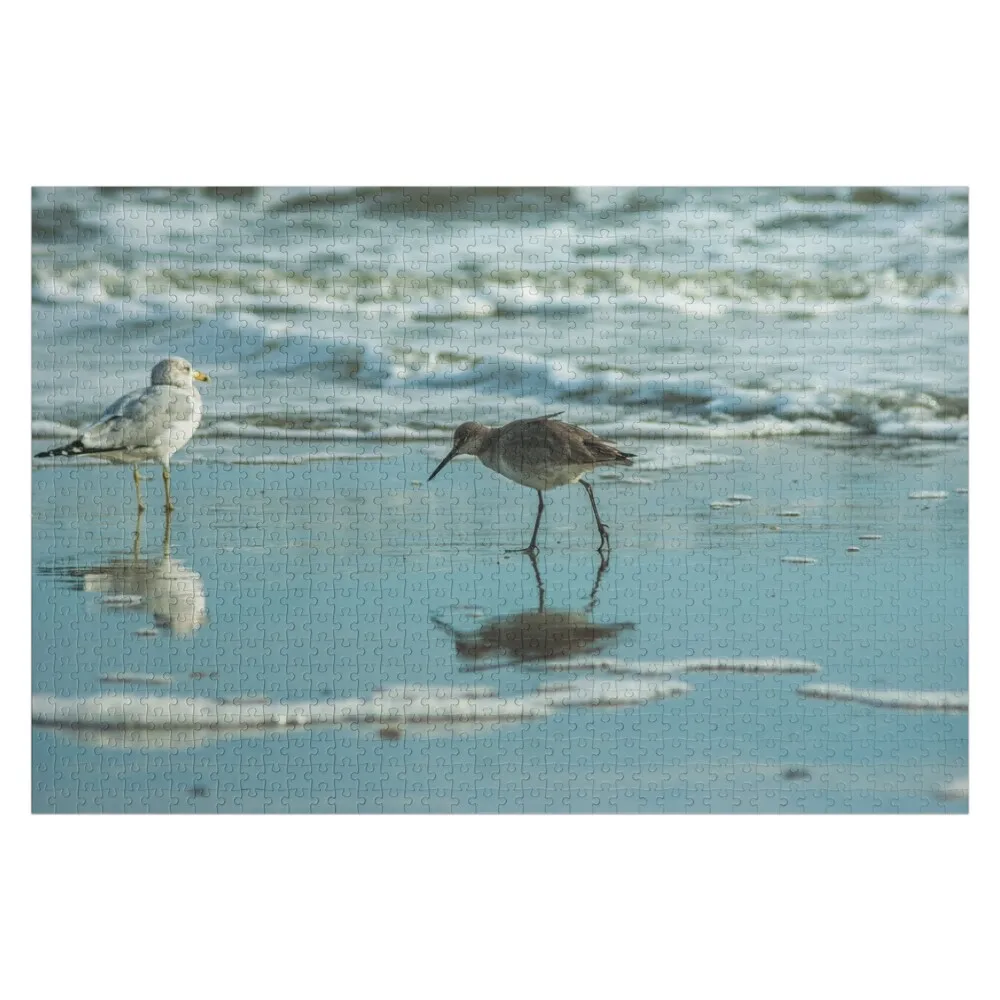 

Wilson's snipe and Ring-billed gull scapes Jigsaw Puzzle Personalized Gift Toys For Children Photo Personalized Gifts Puzzle