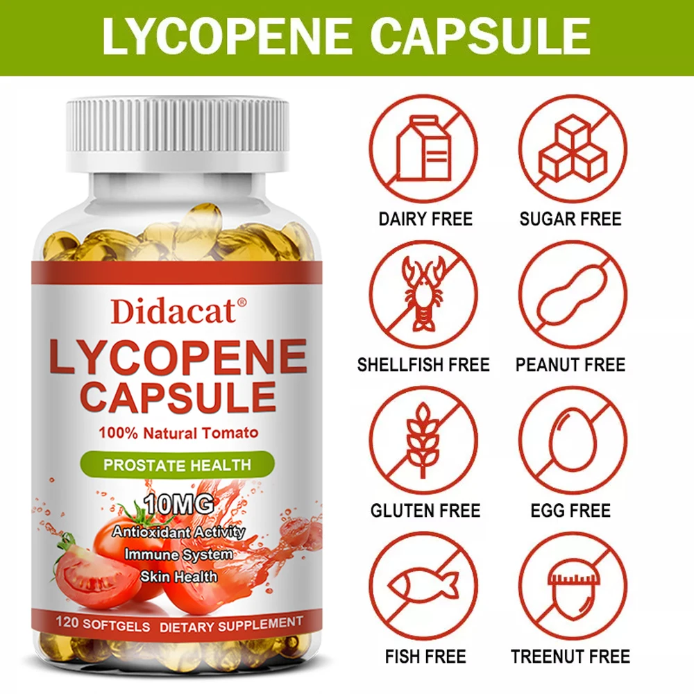 Lycopene Capsules - Prostate Health, Urinary Tract Health, Enhance Immunity,Tomato Extract,Gluten-Free view 5