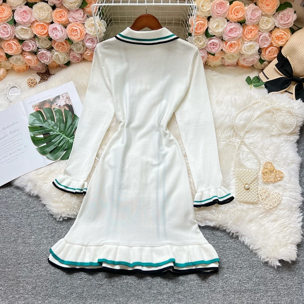 YuooMuoo Merk Mode Vrouwen Gebreide Mini Jurk Ins Hot Sexy Pakket Heupen Verstoorde Feestjurk Streetwear Lady Outfits Vestidos