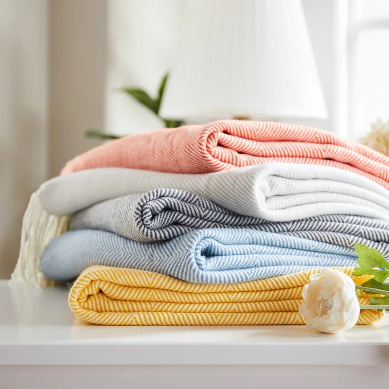 

Плед из жаккарда с волнообразным узором и бахромой, акриловое декоративное покрывало для дивана и кровати с кисточками, уютный плед для гостиной, афганский стиль