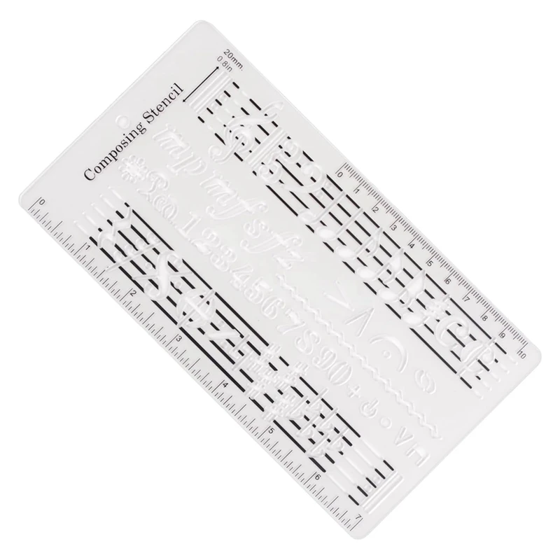 Song Writer's Composing Template Stencil For Music Notes & Symbols Staff Drawing Ruler Music Composition Accessories