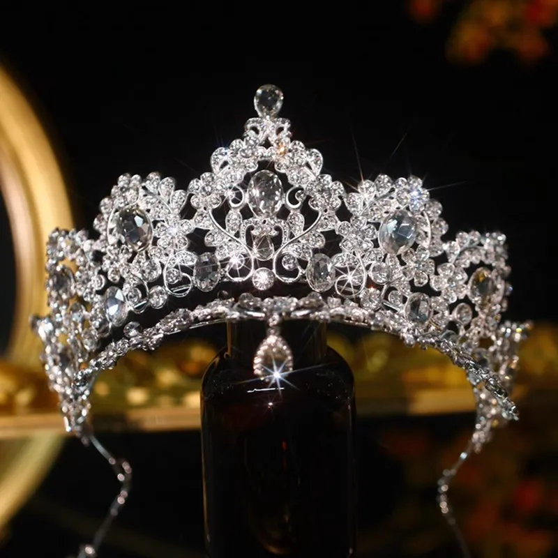 CC Luxury Tiaras Wedding Crowns Women Accessories Bridal Headbands 100% Handmade Engagement Jewelry Crystal Pendant Coronet MY02