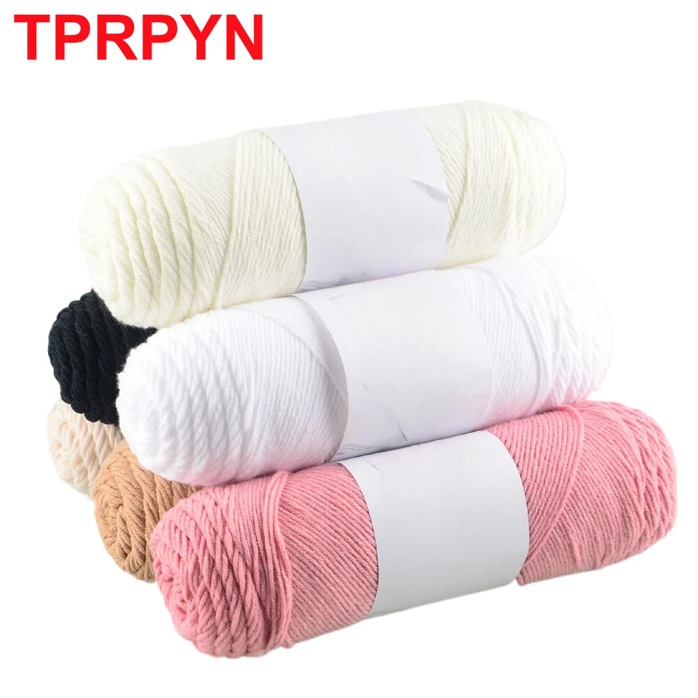 1Pc 200g melk Katoenen garen voor hand breien Acryl Gehaakte Draad gebreide Truien Sjaals lijnen Haken tas deken amigurum - afbeelding 2