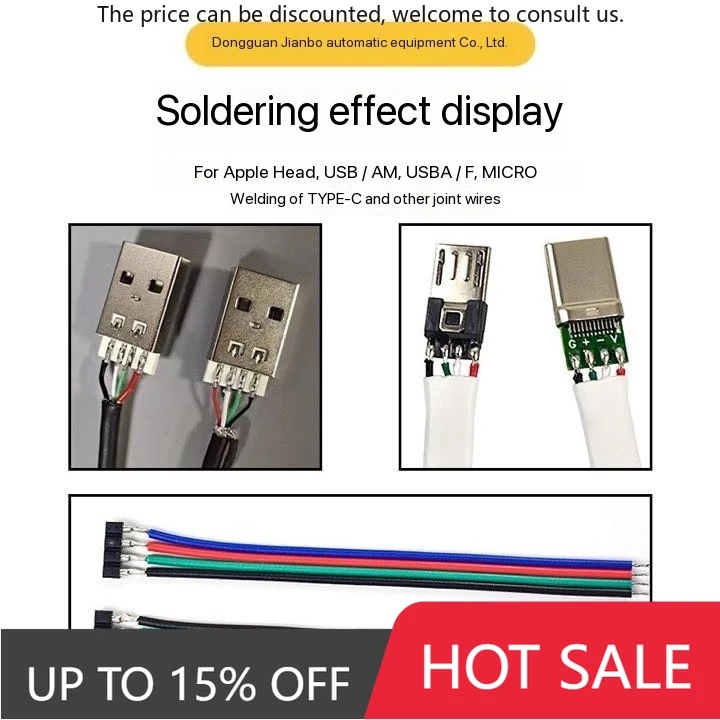 

Fully Automatic USB Data Cable Manufacturing Machine Features Insulation Welding Stripping Cutting Soldering For Cabling