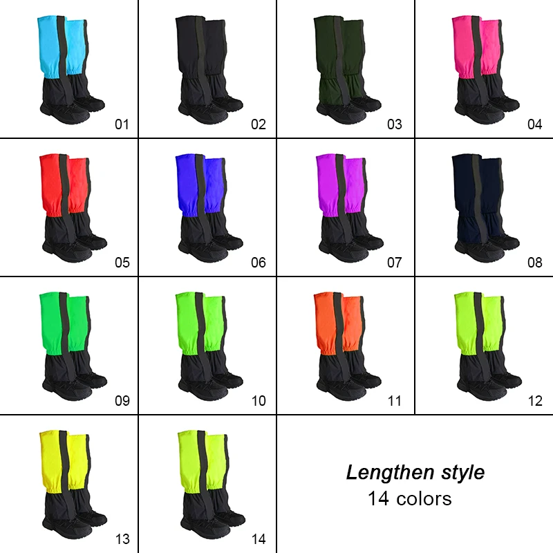 45Cm Lengthening Outdoor Waterproof Legging Gaiters Hiking Camping Climbing Skiing Leg Cover Boots Covers Legs Protection Guard