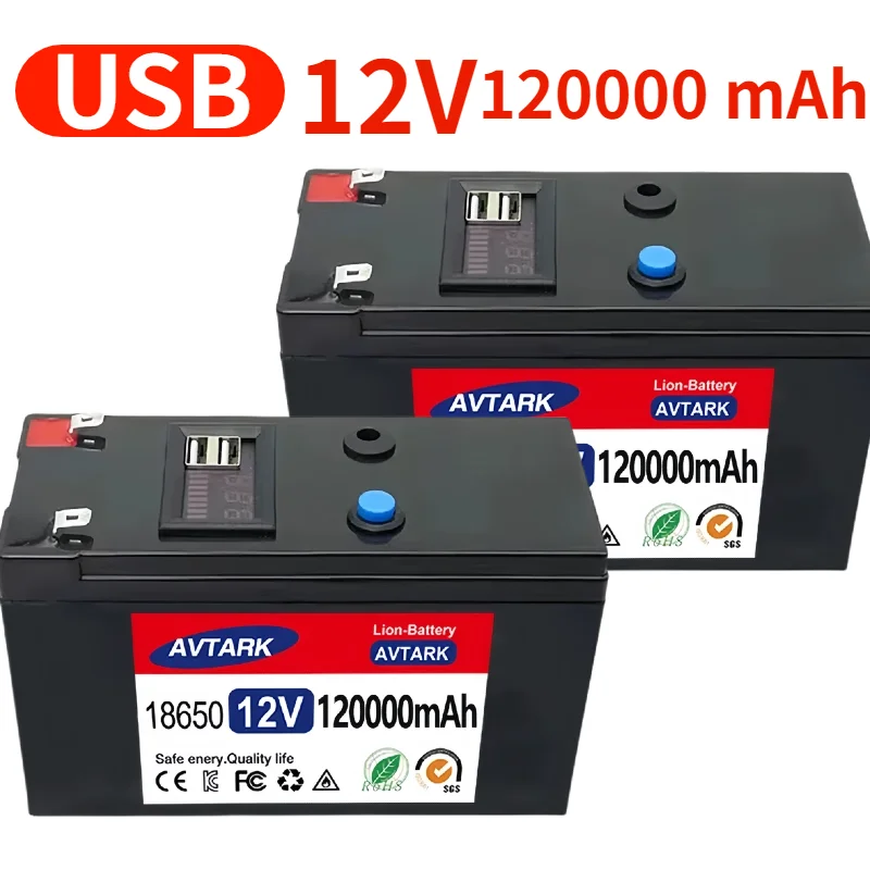 

Аккумулятор LiFePO4 12 В, 120 Ач, встроенный BMS 4000 + циклическая литиевая аккумуляторная батарея, идеально подходит для езды на игрушках Скутеры,Фистеры