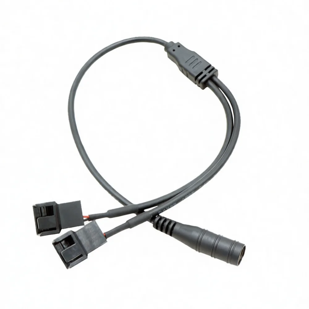 Efficient DC5521 To Dual 4Pin Fan Power Splitter Adapter Cable PC Computer Case Cooling Hardware Accessory Tool Wire