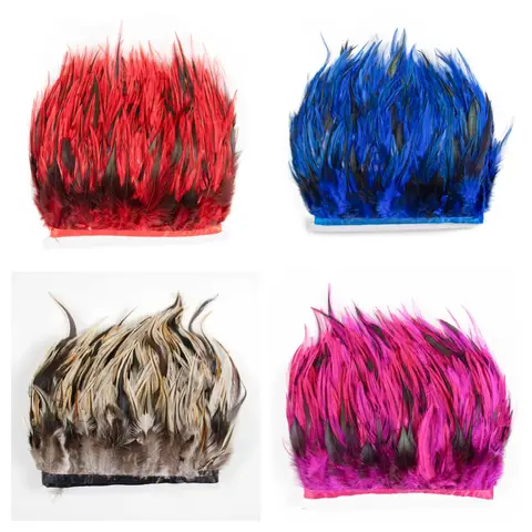 1/2/5/10M Dyed Pheasant Feathers Trim Fringe for Wedding Costume Sewing Accessories Jewelry Making DIY Crafts Decor Pluma Ribbon