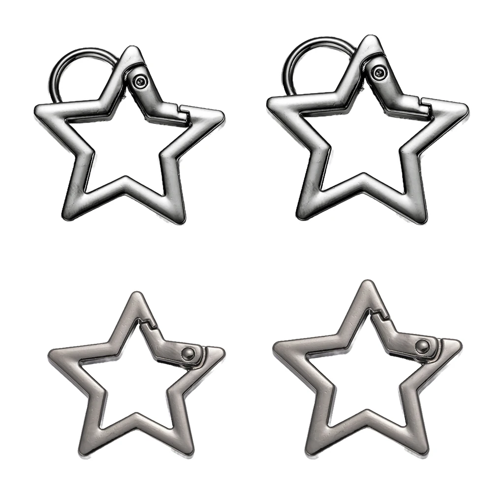 

5 шт., маленькие карабины со звездами, зажимы, металлические пружинные кольца, карабины, подвески «сделай сам», аксессуары для брелков, сумки, кошелек, изготовление поделок