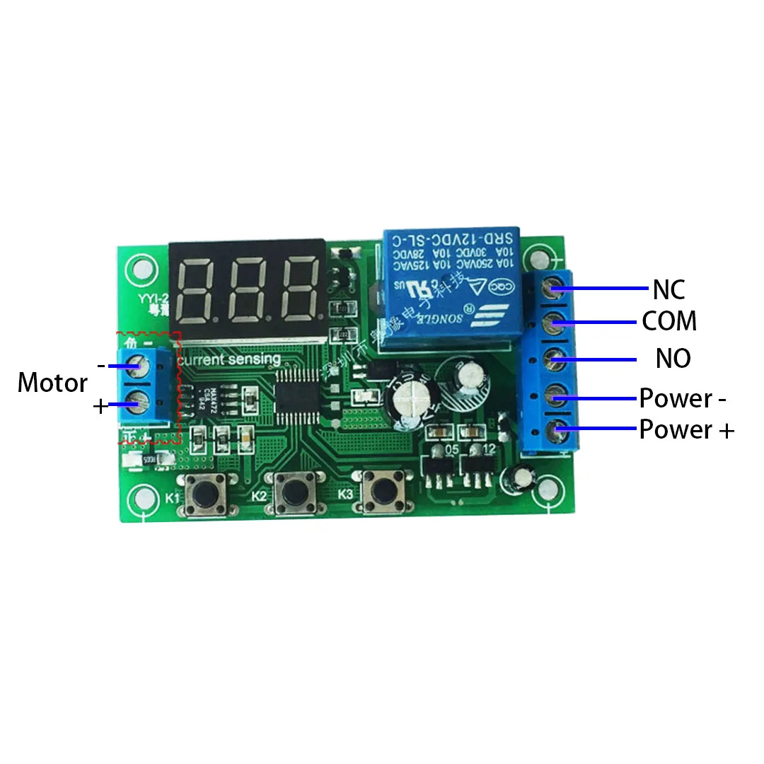 5V 12V 24V Limit Overcurrent Protector Current Detection Module for DC Motor Linear Actuator Adjustable 0-10A Accuracy 10mA