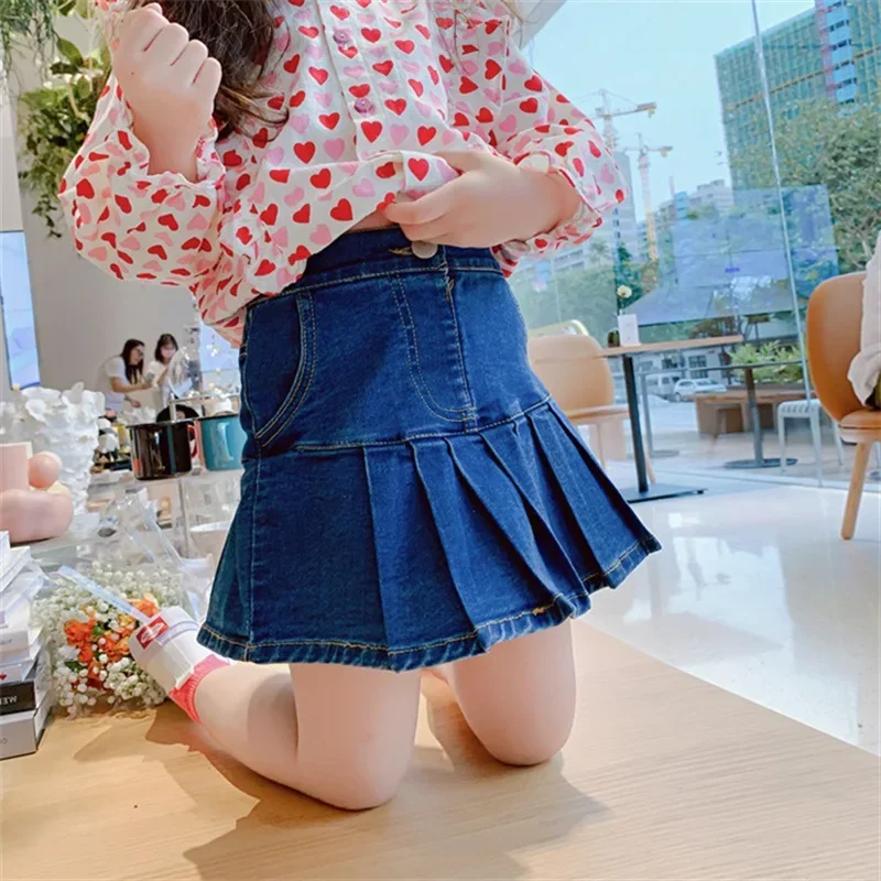 2024 Spring Summer Girls Casual Jeans Skirt