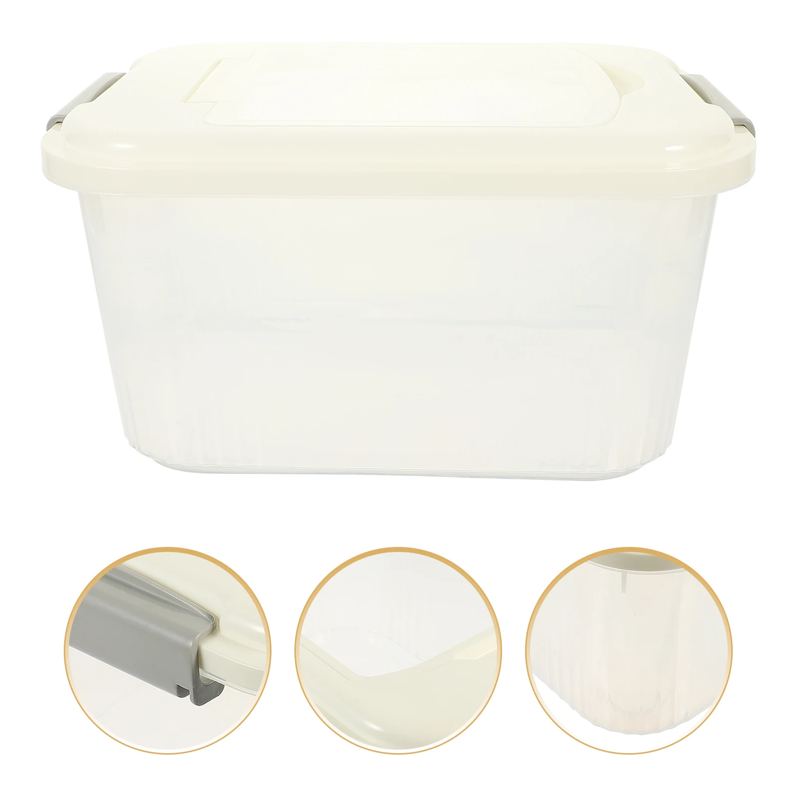 

1set 1Set Airtight Rice Storage Box Waterproof Bucket Large Capacity Food Container For Kitchen With Lid Dry Storage Organizer
