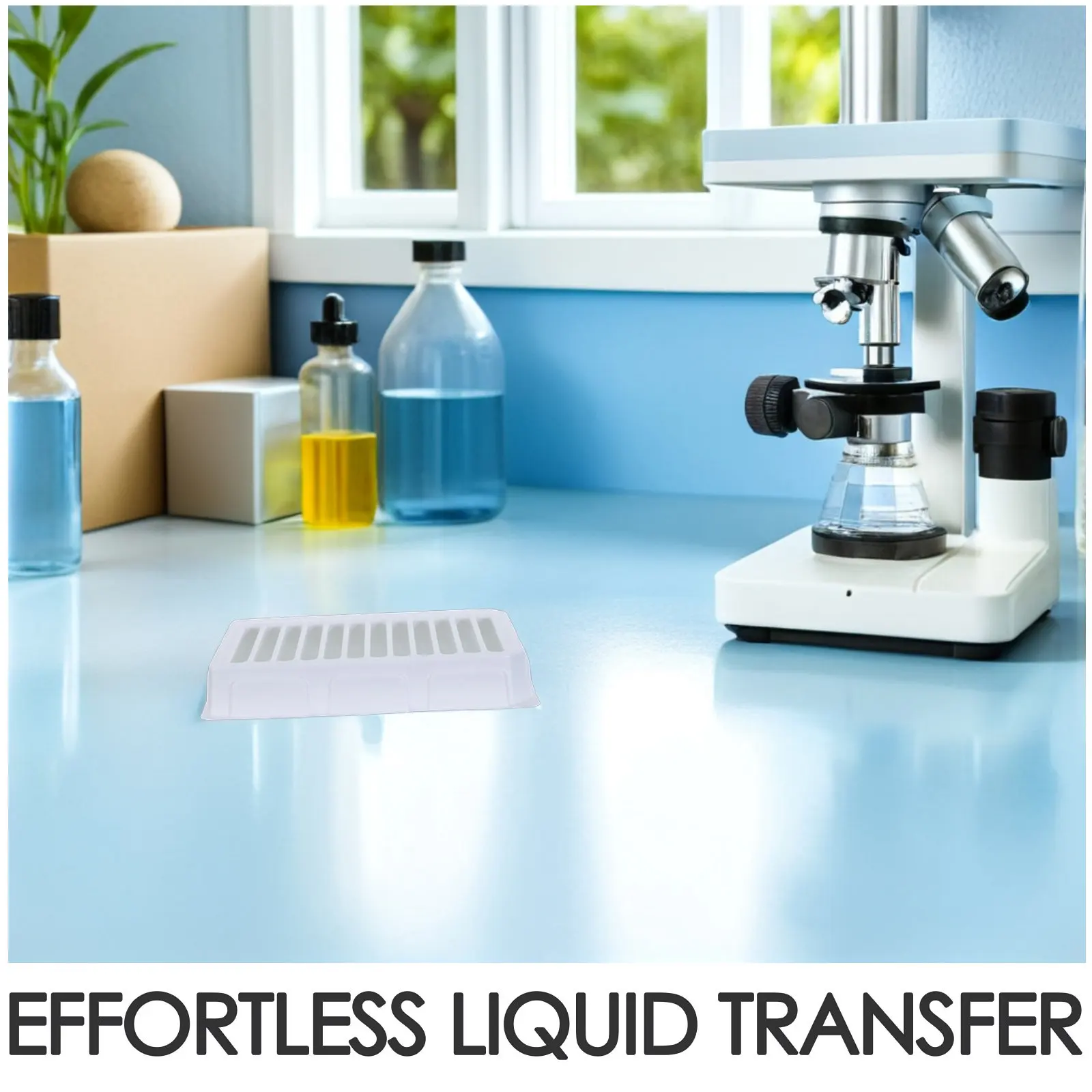 12-Slot Professional Loading Slot Pipette for Lab Sample Adding and Liquid Transfer - Disposable Plastic Test Tube with