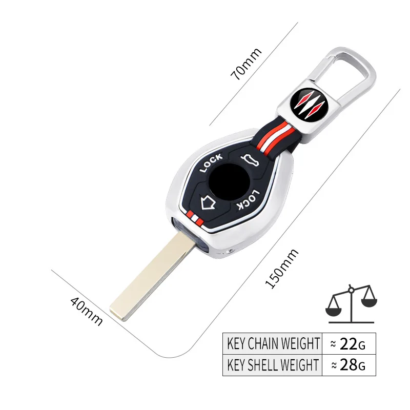 Metal Car Key Cover Fob Case Shell for BMW 3 5 7 Series X5 E53 X3 F83 E46 E39 E38 E60 E63 E61 E64 330i Z3 Z4 E85 E86 M5 325i