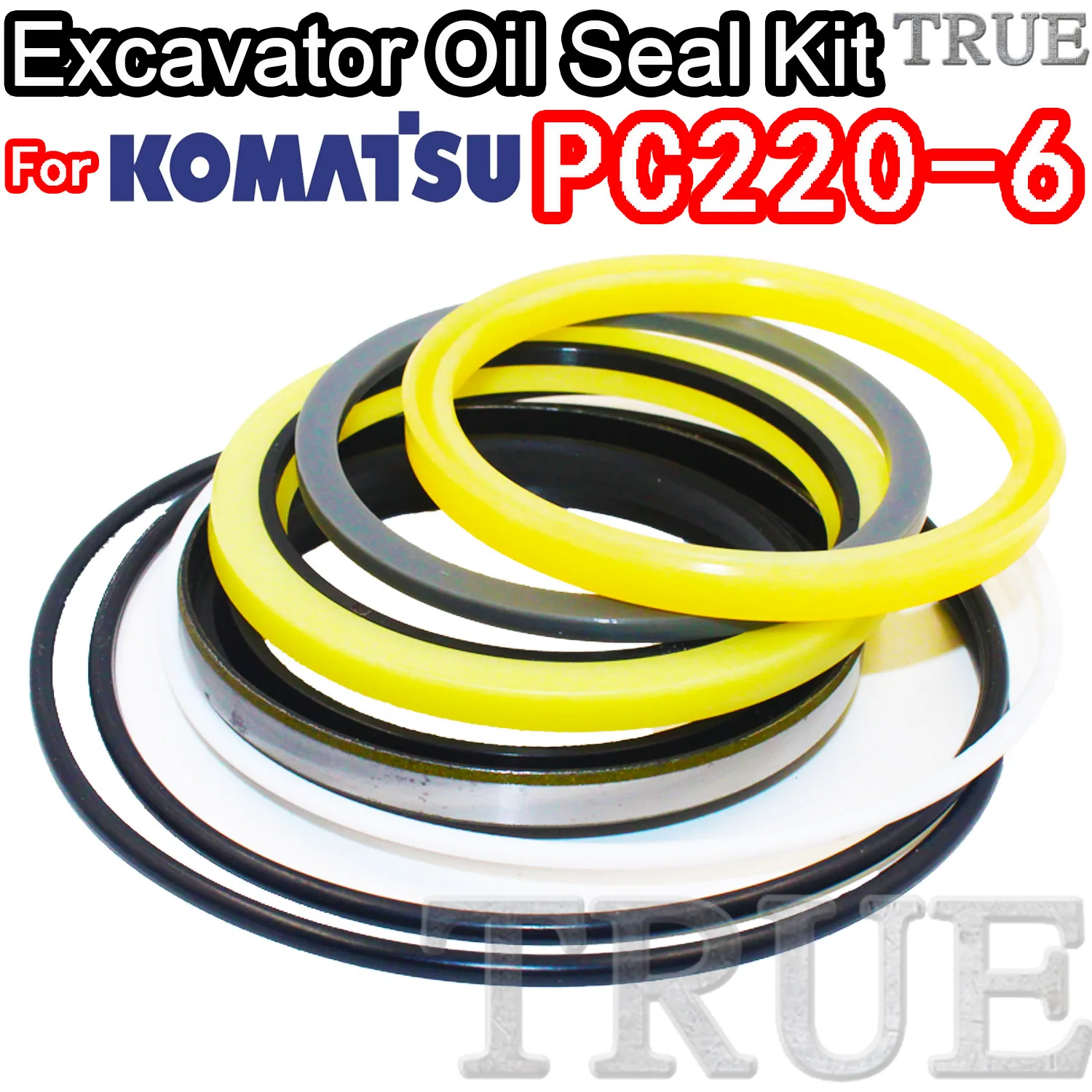 For KOMATSU PC220-6 Excavator Oil Seals Kit Repair Maintenance Floating Rebuild Parts MOTOR Piston Rod Shaft Replacement Dust