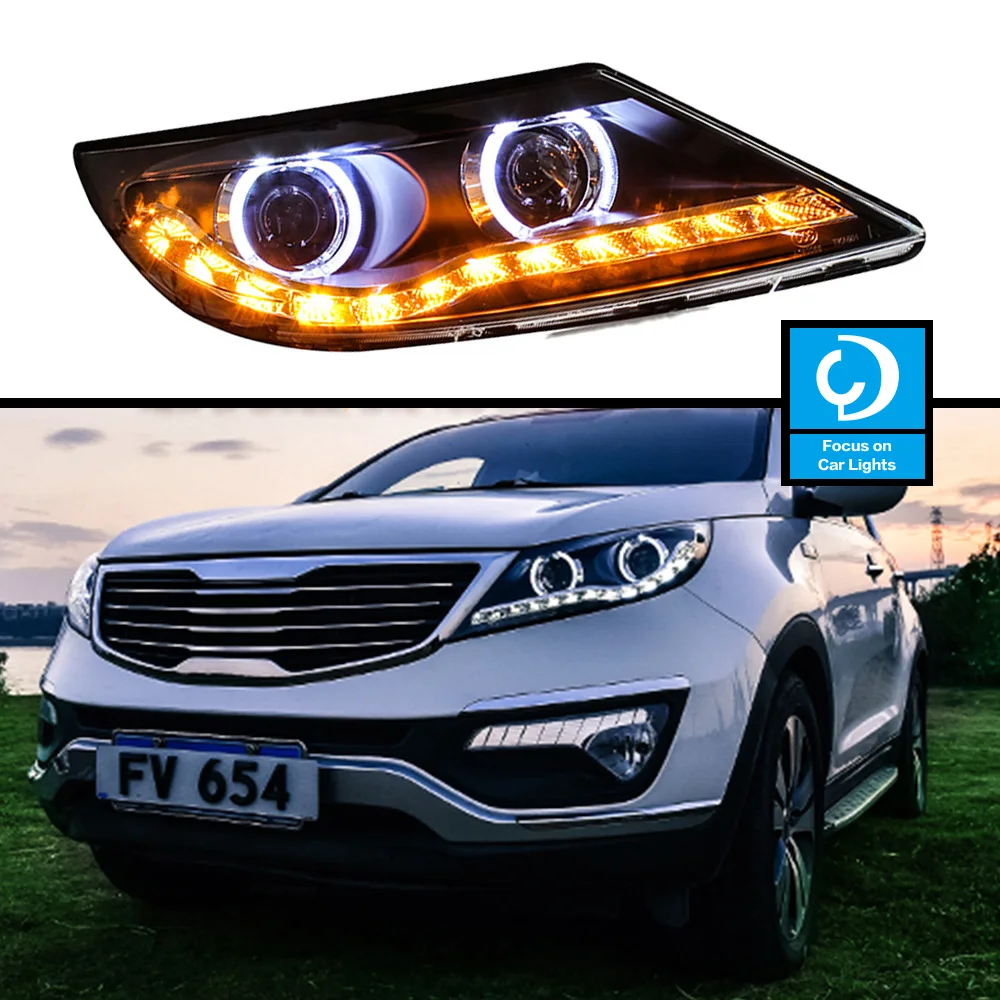 Faro anteriore per auto per fari Kia 2011-2014 Sportage R LED faro Styling indicatore di direzione dinamico accessori automobilistici