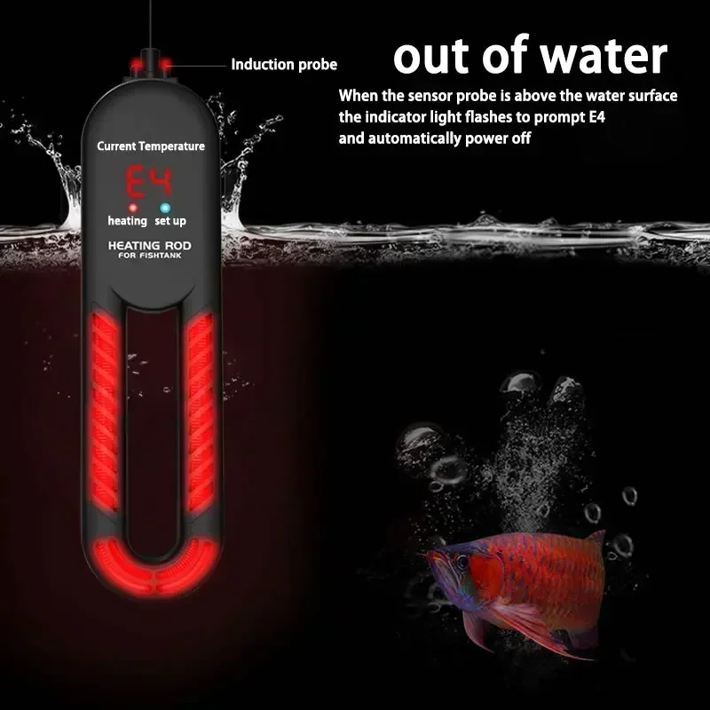 Aquarium Submersible Heater 300W 500W 800W Temperature Thermostat Fish Tank Adjustable Display Digital Heating